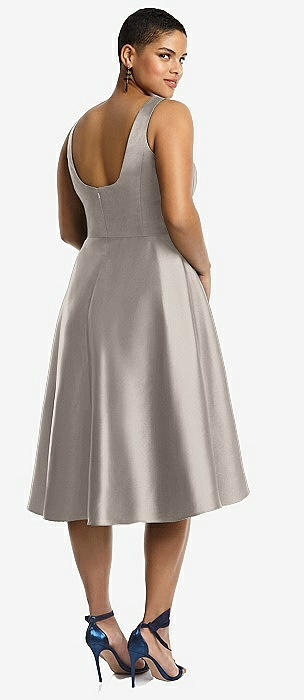 Taupe Cocktail Bridesmaid Dresses