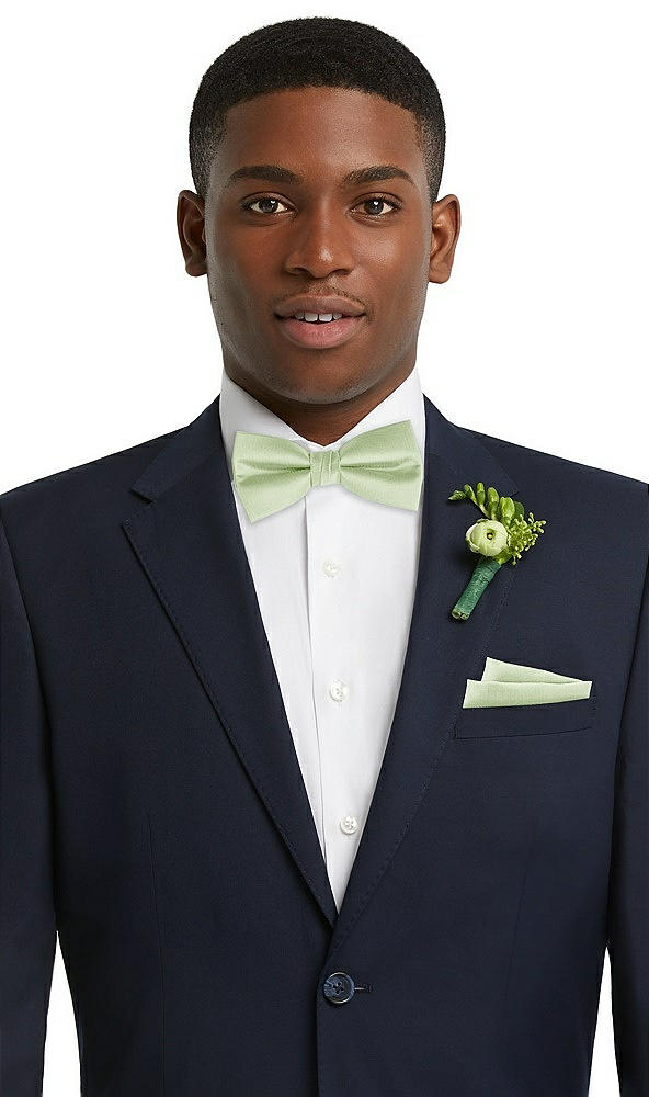 Front View - Limeade Classic Yarn-Dyed Bow Ties by After Six