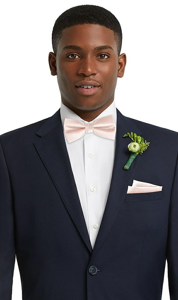 Front View - Blush Classic Yarn-Dyed Bow Ties by After Six