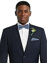 Front View Thumbnail - Larkspur Blue Classic Yarn-Dyed Bow Ties by After Six