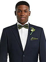 Front View Thumbnail - Olive Green Classic Yarn-Dyed Bow Ties by After Six