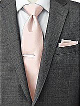 Rear View Thumbnail - Pearl Pink Classic Yarn-Dyed Pocket Squares by After Six