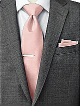 Rear View Thumbnail - Rose - PANTONE Rose Quartz Classic Yarn-Dyed Pocket Squares by After Six
