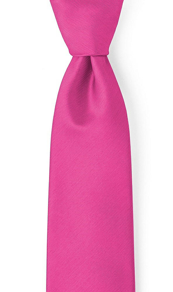 Front View - Fuchsia Classic Yarn-Dyed Neckties by After Six