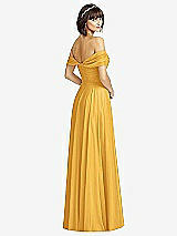 Alt View 2 Thumbnail - NYC Yellow Off-the-Shoulder Draped Chiffon Maxi Dress