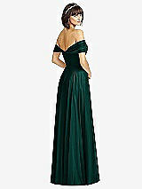 Alt View 2 Thumbnail - Evergreen Off-the-Shoulder Draped Chiffon Maxi Dress