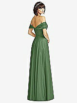 Alt View 2 Thumbnail - Vineyard Green Off-the-Shoulder Draped Chiffon Maxi Dress