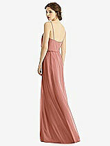 Rear View Thumbnail - Desert Rose V-Neck Blouson Bodice Chiffon Maxi Dress