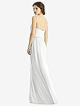Rear View Thumbnail - White V-Neck Blouson Bodice Chiffon Maxi Dress