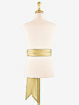 Alt View 1 Thumbnail - Maize Satin Twill Flower Girl Sash