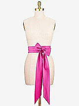 Alt View 1 Thumbnail - Think Pink Satin Twill Wedding Sash