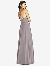 Rear View Thumbnail - Cashmere Gray Criss Cross Back A-Line Maxi Dress