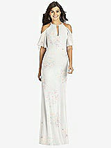 Front View Thumbnail - Spring Fling Ruffle Cold-Shoulder Mermaid Maxi Dress