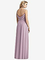 Front View Thumbnail - Suede Rose Cowl-Back Double Strap Maxi Dress with Side Slit