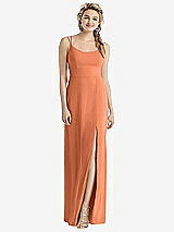 Rear View Thumbnail - Sweet Melon Cowl-Back Double Strap Maxi Dress with Side Slit