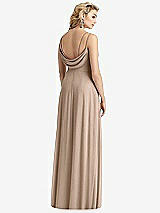 Front View Thumbnail - Topaz Cowl-Back Double Strap Maxi Dress with Side Slit