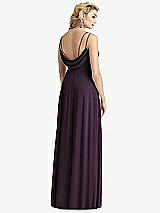 Front View Thumbnail - Aubergine Cowl-Back Double Strap Maxi Dress with Side Slit