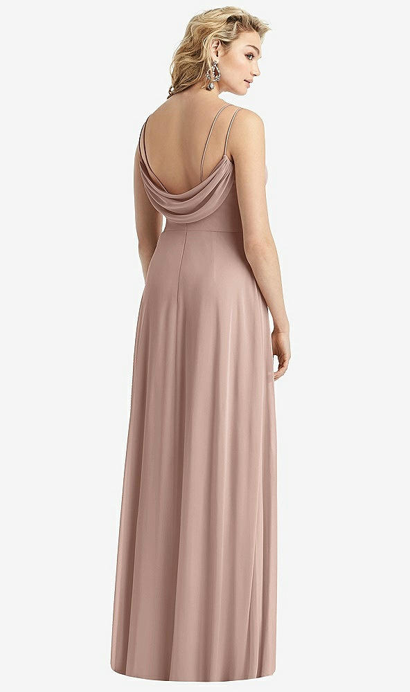 Front View - Bliss Cowl-Back Double Strap Maxi Dress with Side Slit