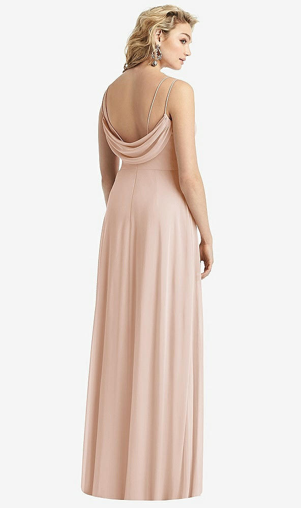 Front View - Cameo Cowl-Back Double Strap Maxi Dress with Side Slit