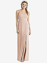 Rear View Thumbnail - Cameo Cowl-Back Double Strap Maxi Dress with Side Slit
