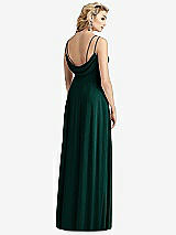 Front View Thumbnail - Evergreen Cowl-Back Double Strap Maxi Dress with Side Slit