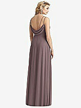 Front View Thumbnail - French Truffle Cowl-Back Double Strap Maxi Dress with Side Slit