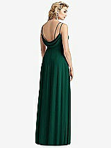 Front View Thumbnail - Hunter Green Cowl-Back Double Strap Maxi Dress with Side Slit