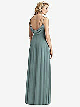 Front View Thumbnail - Icelandic Cowl-Back Double Strap Maxi Dress with Side Slit