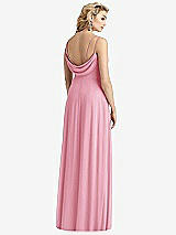 Front View Thumbnail - Peony Pink Cowl-Back Double Strap Maxi Dress with Side Slit