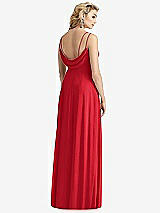 Front View Thumbnail - Parisian Red Cowl-Back Double Strap Maxi Dress with Side Slit