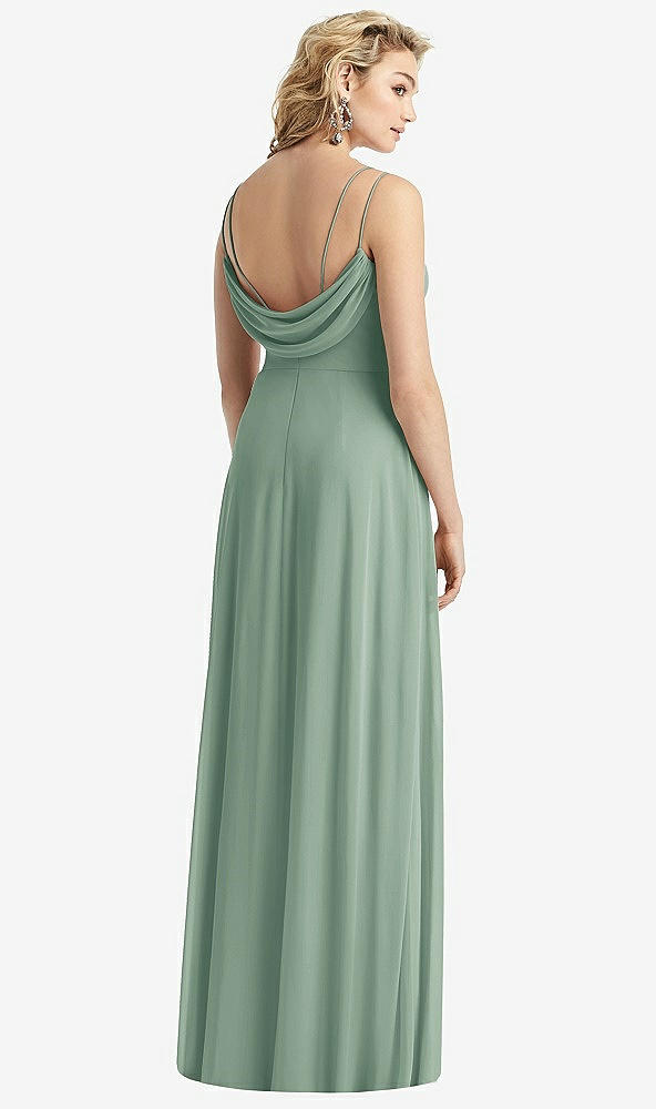 Front View - Seagrass Cowl-Back Double Strap Maxi Dress with Side Slit