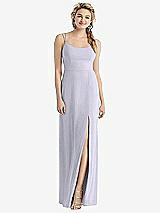 Rear View Thumbnail - Silver Dove Cowl-Back Double Strap Maxi Dress with Side Slit