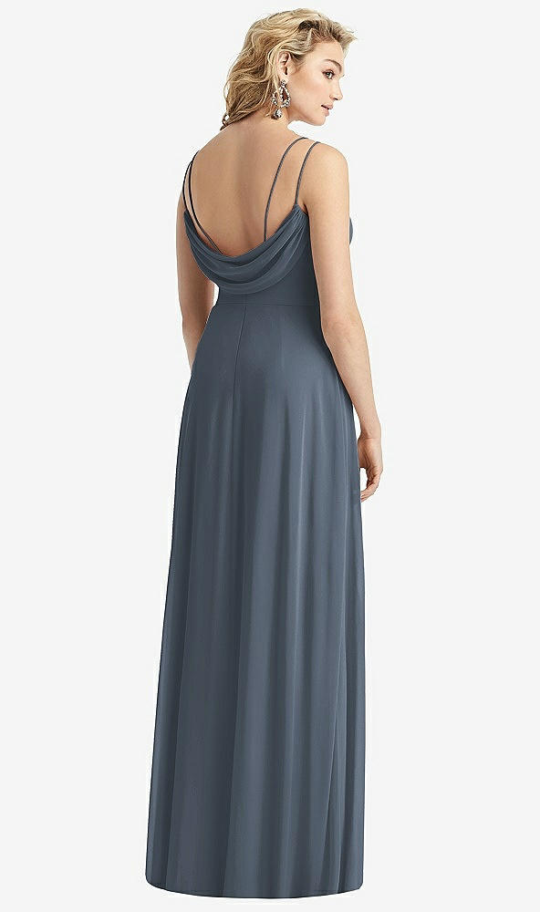 Front View - Silverstone Cowl-Back Double Strap Maxi Dress with Side Slit