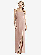 Rear View Thumbnail - Toasted Sugar Cowl-Back Double Strap Maxi Dress with Side Slit