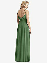 Front View Thumbnail - Vineyard Green Cowl-Back Double Strap Maxi Dress with Side Slit