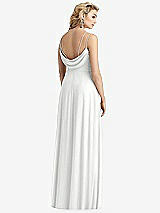 Front View Thumbnail - White Cowl-Back Double Strap Maxi Dress with Side Slit