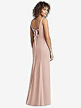 Front View Thumbnail - Toasted Sugar Sleeveless Tie Back Chiffon Trumpet Gown