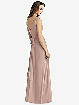 Rear View Thumbnail - Bliss Sleeveless V-Neck Chiffon Wrap Dress