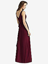 Rear View Thumbnail - Cabernet Sleeveless V-Neck Chiffon Wrap Dress