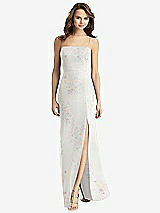 Rear View Thumbnail - Spring Fling Tie-Back Cutout Trumpet Gown with Front Slit