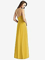 Rear View Thumbnail - Marigold Cowl Neck Criss Cross Back Maxi Dress
