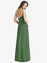 Rear View Thumbnail - Vineyard Green Cowl Neck Criss Cross Back Maxi Dress