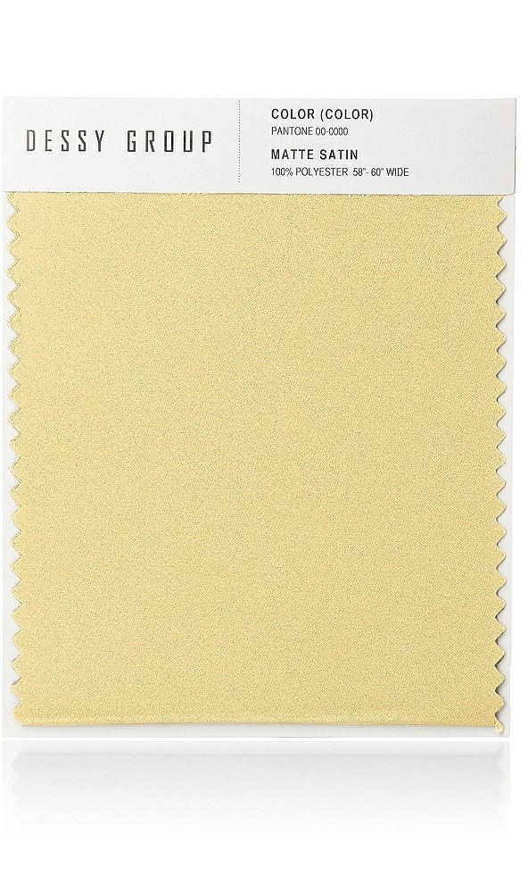 Front View - Buttercup Matte Satin Fabric Swatch