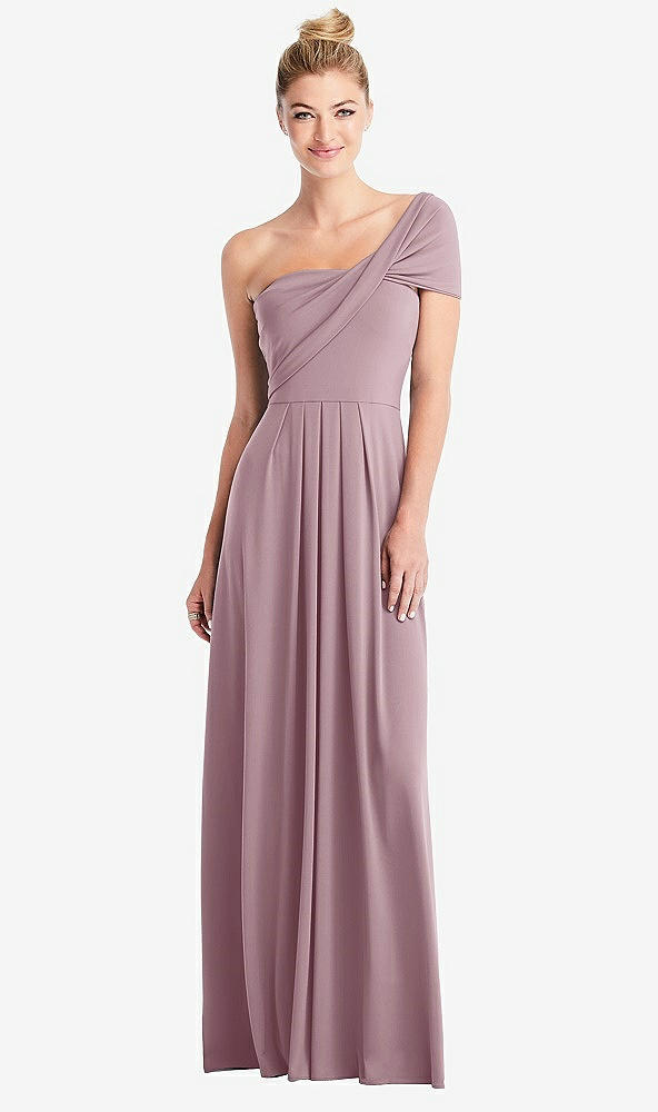 Front View - Dusty Rose Loop Convertible Maxi Dress