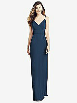 Alt View 1 Thumbnail - Sofia Blue V-Back Spaghetti Strap Maxi Dress with Pockets
