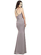 Alt View 3 Thumbnail - Cashmere Gray Cowl-Neck Criss Cross Back Slip Dress