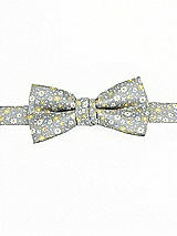 Side View Thumbnail - Platinum/marigold Floral Arnit Floral Jacquard Pre-Tied Bow-Tie