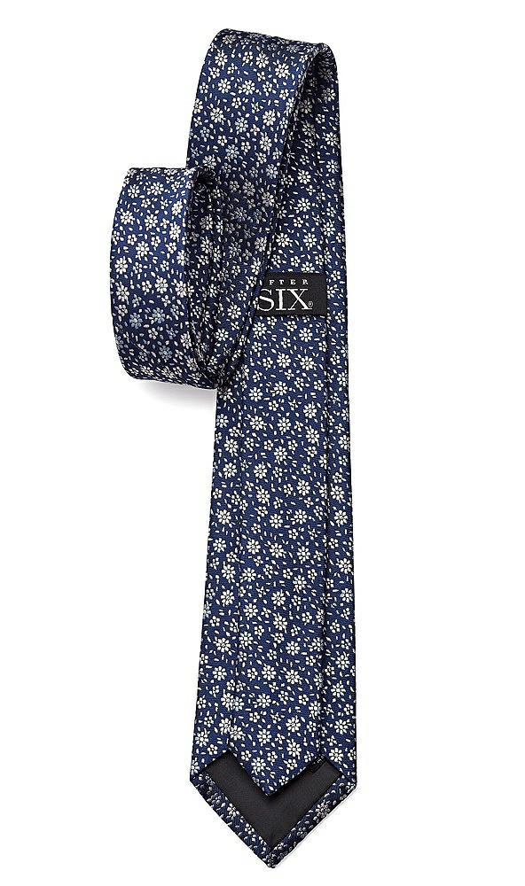 Back View - Sofia Blue/cloudy/blush Arnit Floral Jacquard Modern Necktie