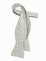 Rear View Thumbnail - Platinum/marigold Floral Arnit Floral Jacquard Self-Tie Bow-Tie