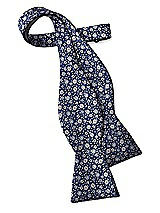 Rear View Thumbnail - Sofia Blue/cloudy/blush Arnit Floral Jacquard Self-Tie Bow-Tie